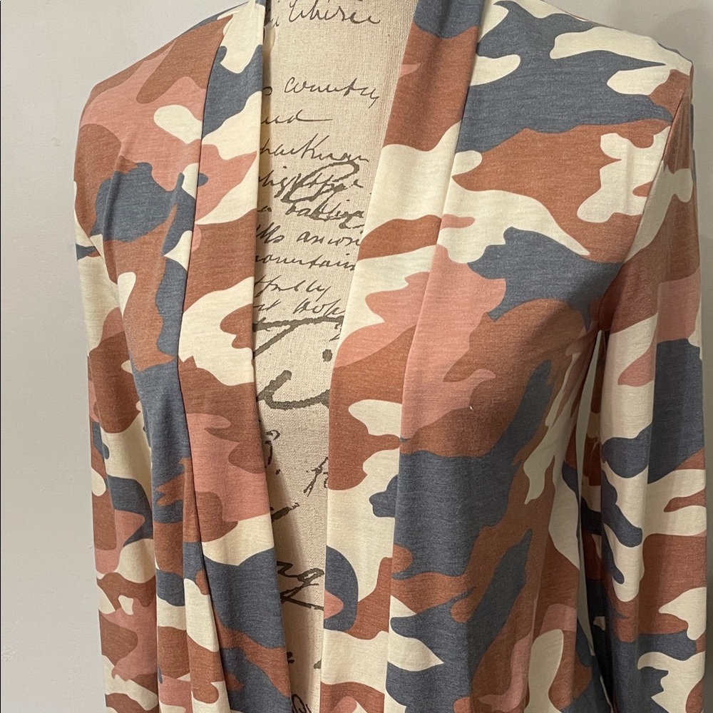 Zenana Outfitters Camouflage Long Sleeve Top - Multicolor
